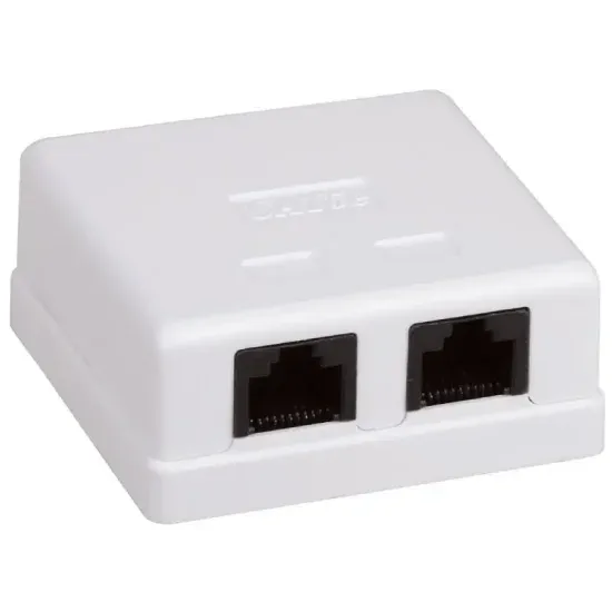 MB-UTP2 Розетка 2-портовая RJ45 UTP, біла, 5E