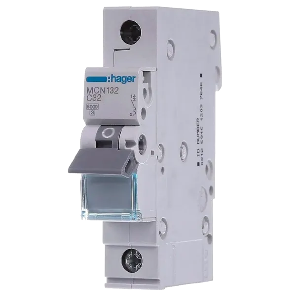 Hager MCN132 Автоматичний вимикач 1P 6kA C-32A 1M