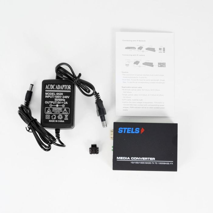 Медiаконвертер STELS 10/100/1000-TX RJ45 + 100/1000-FX SFP-слот