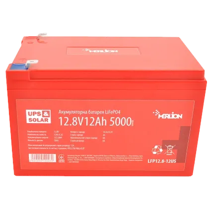 Merlion LiFePO4 12.8В 12А•г Літієва акумуляторна батарея