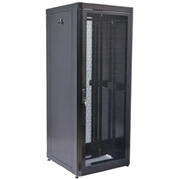19" 45U, 800х865 мм Шафа чорна, перфоровані двері