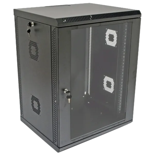 19" 15U Шафа 600x600x773мм акрилове скло чорна