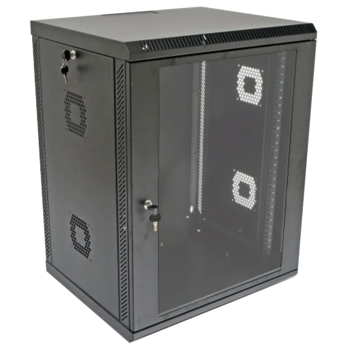 19"15U, 600х600х773 акрилове скло,чорна Шафа