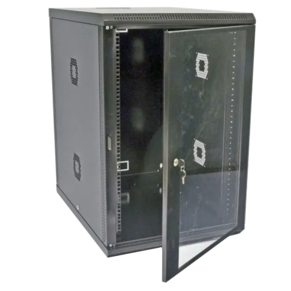 19", 18U Шафа 600х800х907мм, акрилове скло, чорна