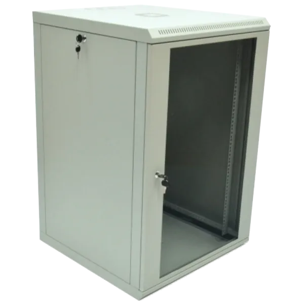 19"18U 600x600x907 акрилове скло сіра Шафа