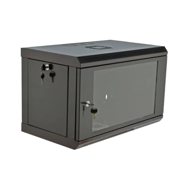 6U Шафа 19", 600x350x373мм (Ш*Г*В), економ, акрилове скло, чорна