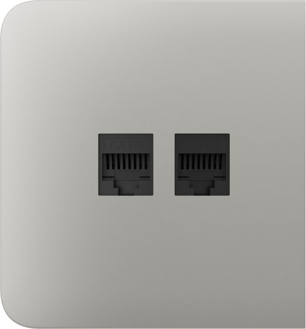 Бічна панель для вбудованої інтернет-розетки Ajax SideCover (LAN) Oyster (126217.319.OY)