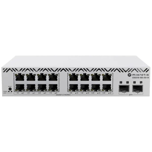 MikroTik CSS318-16G-2S+IN Комутатор 16 портів керований