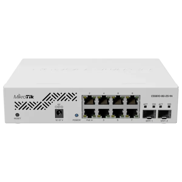 MikroTik CSS610-8G-2S+IN Комутатор 8 портів керований