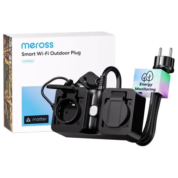 Merros MOP320HK-EU (сумісна з Matter) Смарт розетка вулична