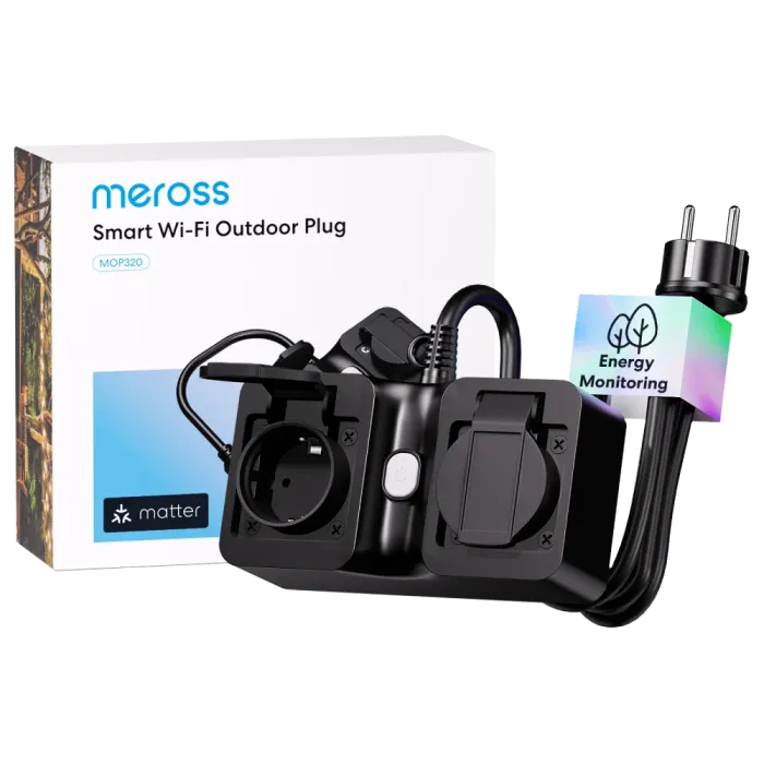 Merros MOP320HK-EU (сумісна з Matter) Смарт розетка вулична