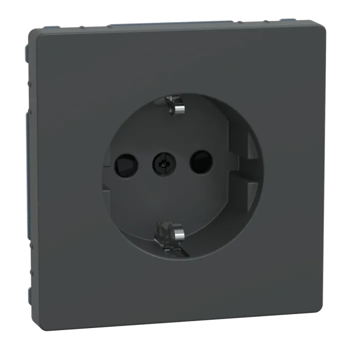 Schneider Electric Merten System Design MTN2300-6034 РОЗЕТКА з/к і шторкою АНТРАЦИТ