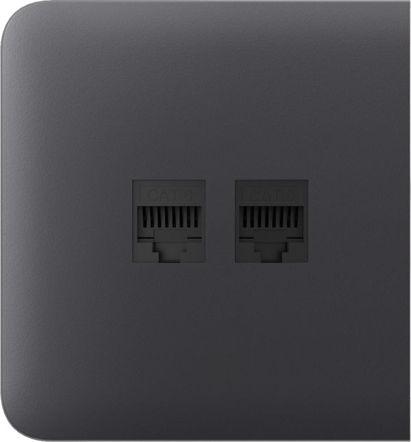 Бічна панель для вбудованої інтернет-розетки Ajax SideCover (LAN) Graphite (126215.319.GP)