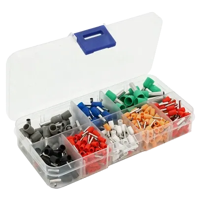 (O-100, R-100, W-50, G-50, Y-25, B-25, Bl-25, A-25) Набір клем/наконечників 400шт