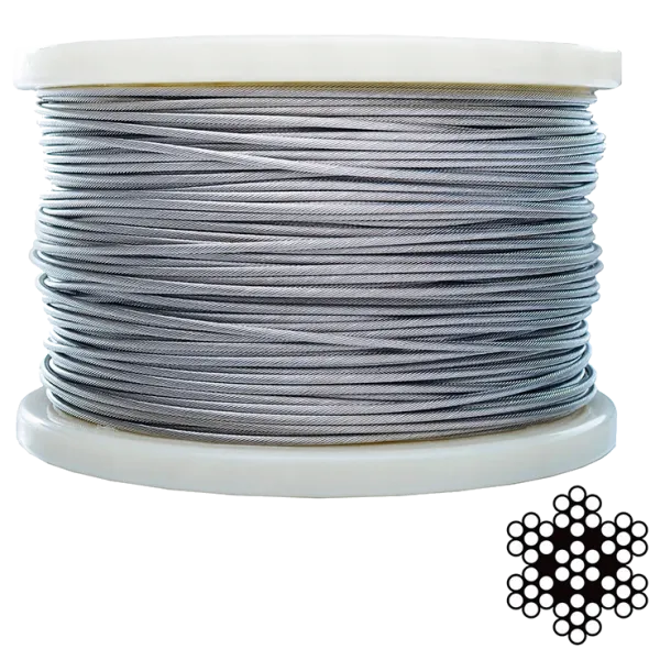 APRO 4 мм DIN 3055 (6х7+1х7) А2 200 м Трос нержавіючий