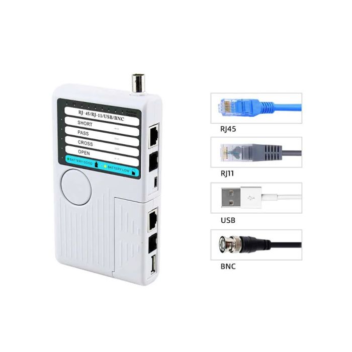 Тестер кабелів Noyafa NF-3468 для тестування RJ45, RJ11, BNC, USB