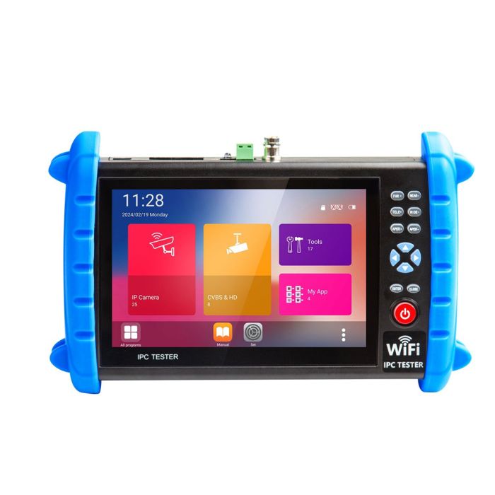 Тестер відеокамер Noyafa NF-IPC722ATCHS для IP, AHD, TVI, CVI, EX-SDI камер з підтримкою Wi-Fi, 4K та PoE