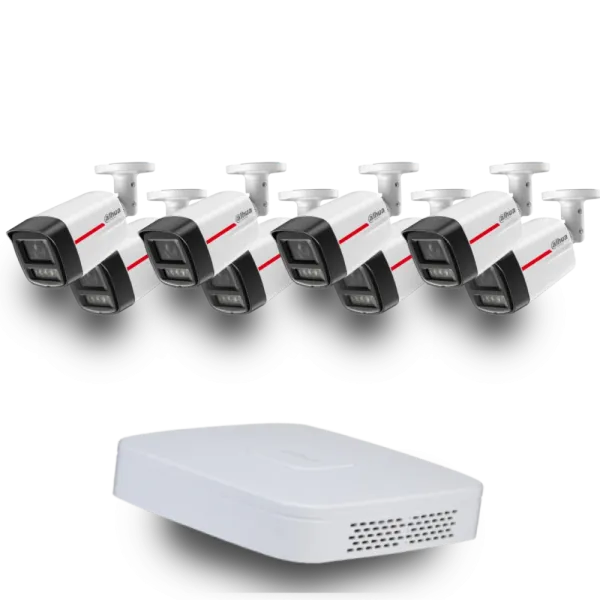 (8х DH-IPC-HFW2449TL-S-PRO +1 х NVR2108-I2) Dahua WizColor Kit - Buy and Try!