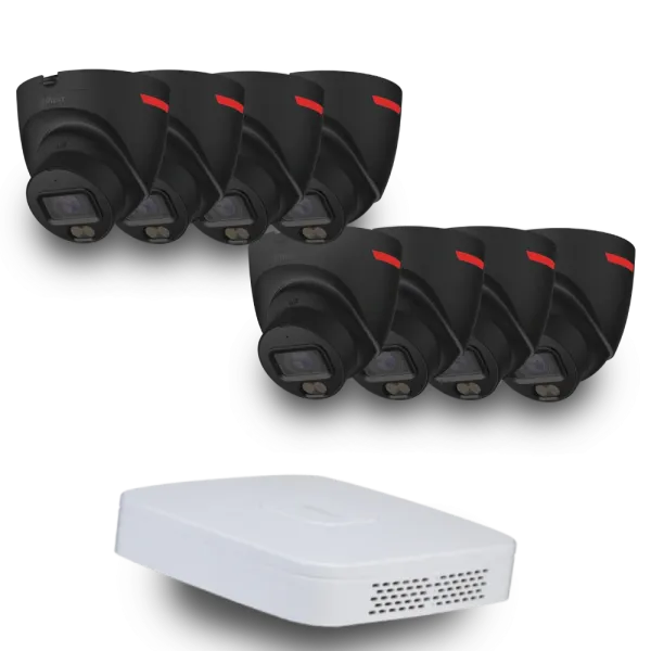 (8х DH-IPC-HDW2449T-S-PRO-BE +1 х NVR2108-I2) Dahua WizColor Kit - Buy and Try!