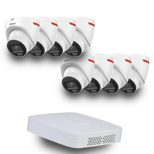 (8х DH-IPC-HDW2449T-S-PRO +1 х NVR2108-I2) Dahua WizColor Kit - Buy and Try!