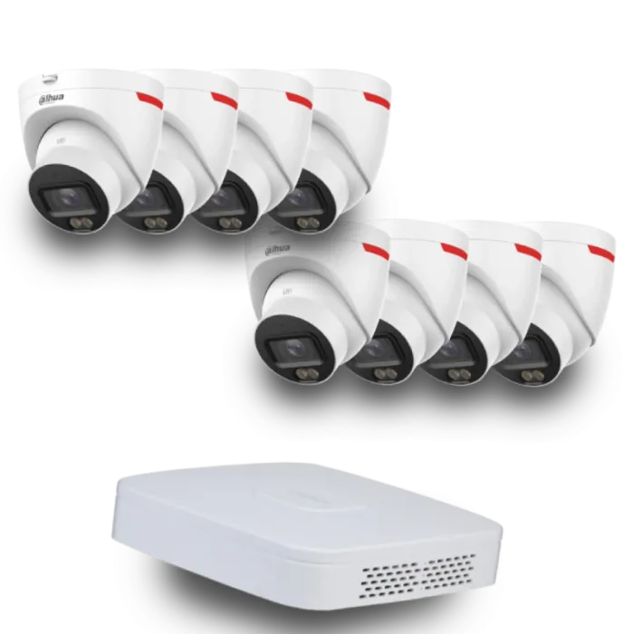 (8х DH-IPC-HDW2449T-S-PRO +1 х NVR2108-I2) Dahua WizColor Kit - Buy and Try!