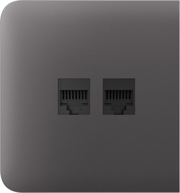 Бічна панель для вбудованої інтернет-розетки Ajax SideCover (LAN) Grey (126214.319.GR)