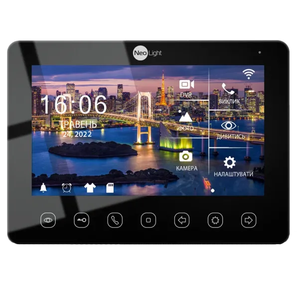 OMEGA+ HD WF Black Відеодомофон NeoLight