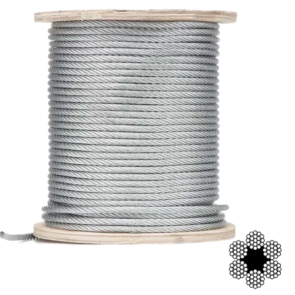 APRO 10мм DIN 3055 (6x7) бухта 100м Трос оцинкований