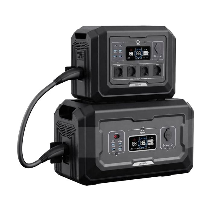 Комплект резервного живлення OUPES 3072Wh 2000W: зарядна станція OUPES S1 2000W 1024Wh LiFePO4 та додаткова батарея OUPES S2-BAT 2048Wh LiFePO4