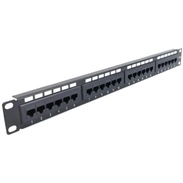 NVC-PN-12/24 CAT5/CAT6 19" 1U 24 порти екранована Патч-панель Hypernet