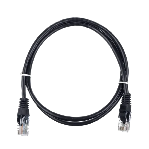 Kingda PAUT3100-BK Патч-корд UTP, 1 м, кат. 5e, чорний