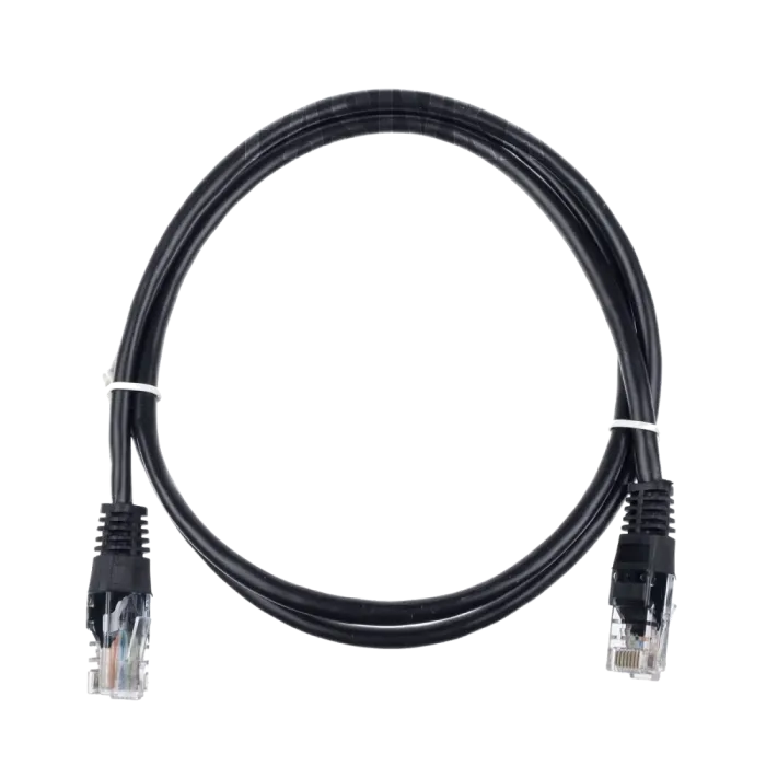 Kingda PAUT3100-BK Патч-корд UTP, 1 м, кат. 5e, чорний