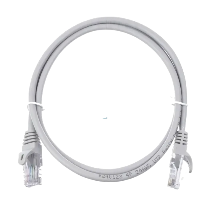 Kingda PAUT3100 Патч-корд UTP, 1 м, кат. 5e, сірий