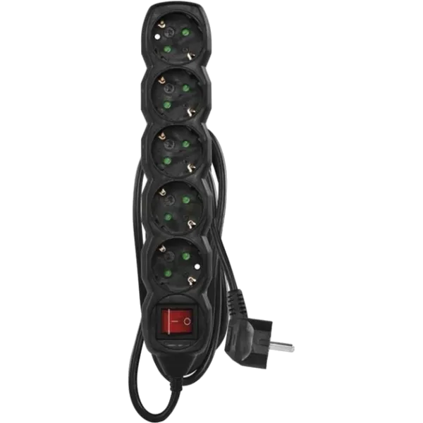 EMOS PC1521R 5 розетки 1.5 м Мережевий подовжувач