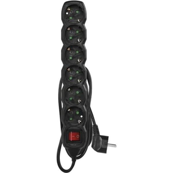 EMOS PC1621R 6 розетки 1.5 м Мережевий подовжувач