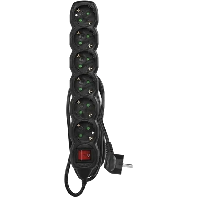 EMOS PC1621R 6 розетки 1.5 м Мережевий подовжувач