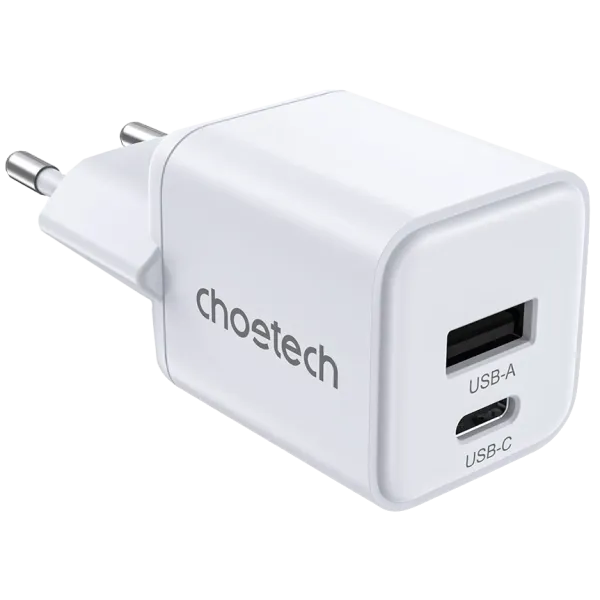 Choetech PD5012 mini White PD30W GAN A+C Адаптер
