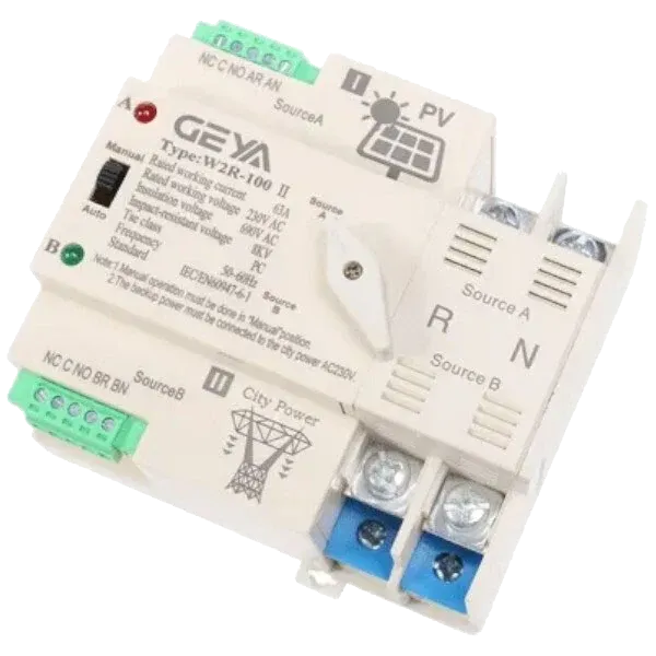 W2R-100 AC230V 2 I-II 100А 2п АВР Перемикач