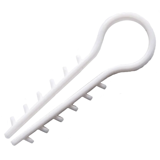 APRO Дюбель-ялинка 10 мм під круглий кабель білий (пач. 100 шт.)