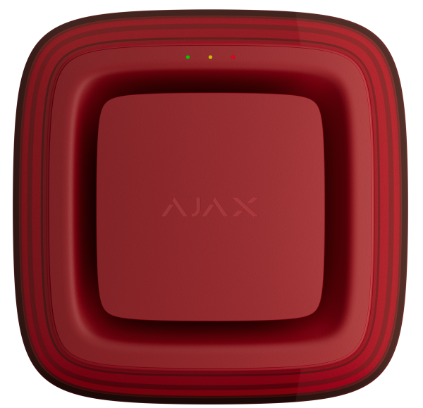 Бездротовий адресний пожежний оповіщувач світловий Ajax EN54 FireProtect (VAD) Jeweller Red (118607.277.RD1)