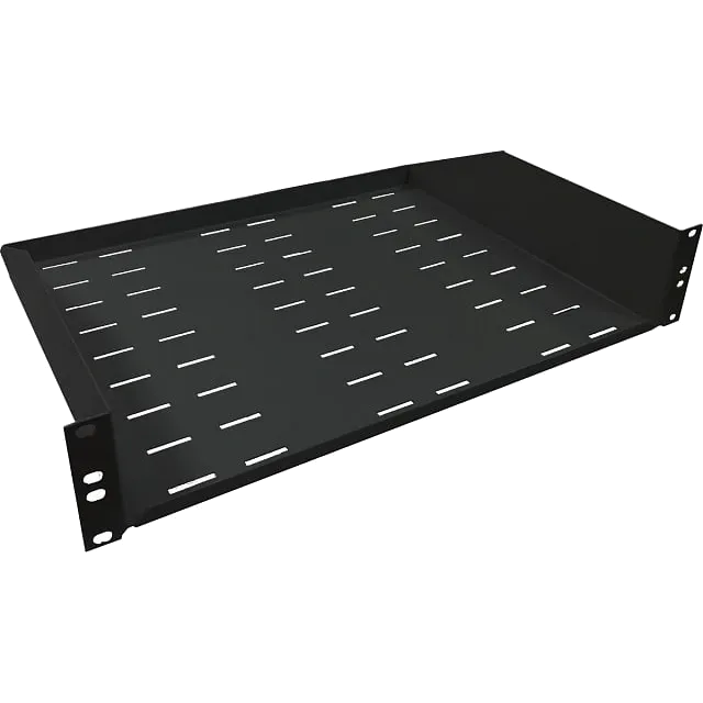 2U 19" 350 мм 9005 Полиця консольна чорна