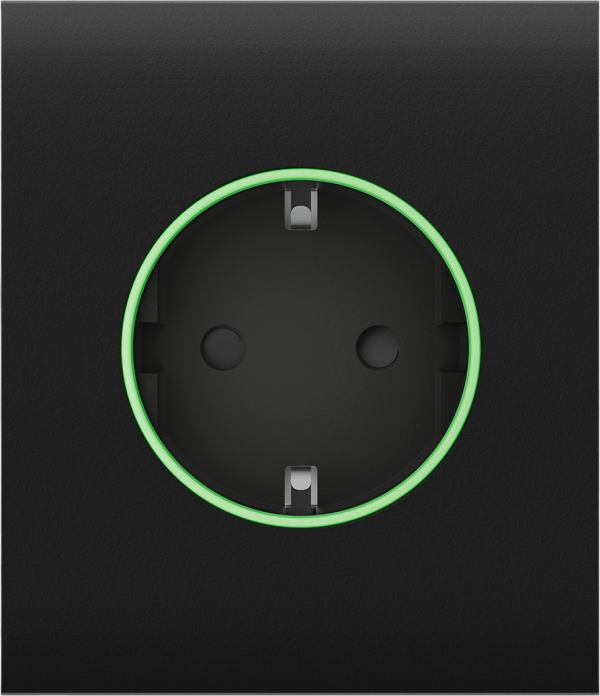 Центральна панель для вбудованої розетки Ajax СenterCover (smart) Black