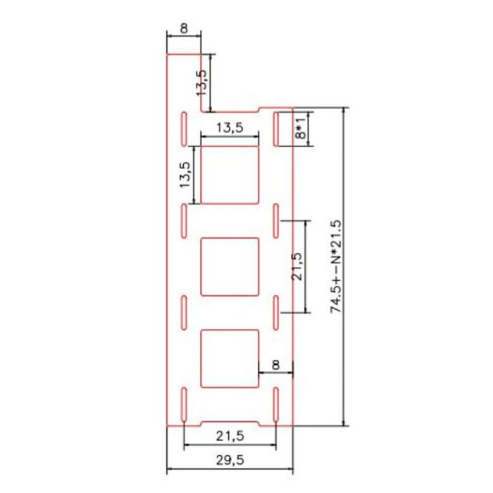 Стрічка з нікелю 2p до 21700 товщина 0.2мм крок 21.5мм