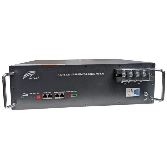 Ritar R-LFP51.2V100AH Акумуляторна батарея з bluetooth та автоматичним вимикачем