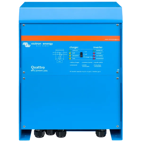 VictronEnergy Quattro 48/5000/70-100/100 однофазний чиста синусоїда Інвертор