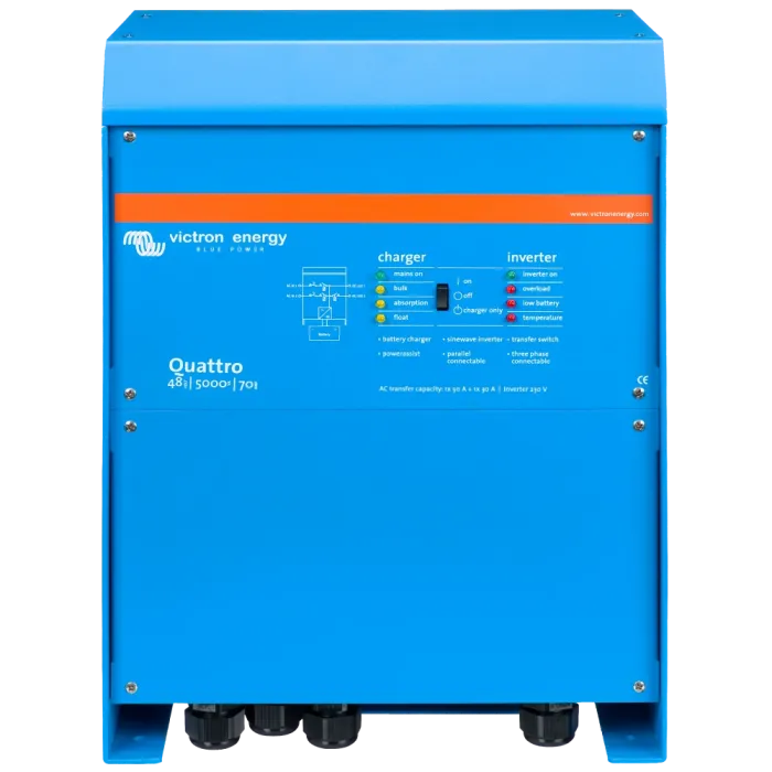 VictronEnergy Quattro 48/5000/70-100/100 однофазний чиста синусоїда Інвертор