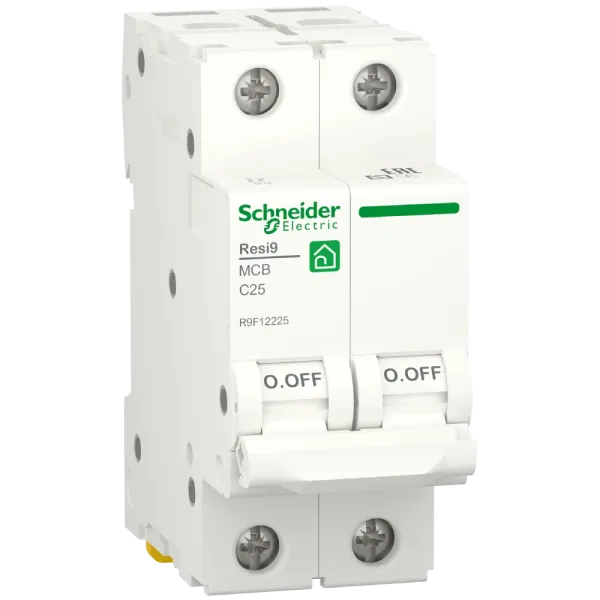 RESI9 25 А, 2P, крива С, 6кА Автоматичний вимикач Schneider Electric