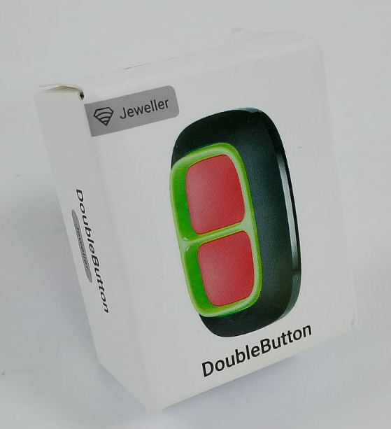 (Уцінка) Бездротова екстрена кнопка Ajax DoubleButton Black