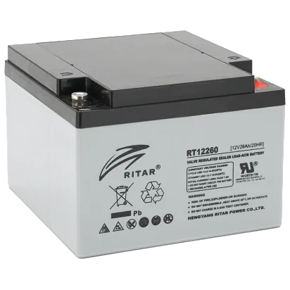 RITAR RT12260 26A•г 12В Свинцево-кислотна акумуляторна батарея