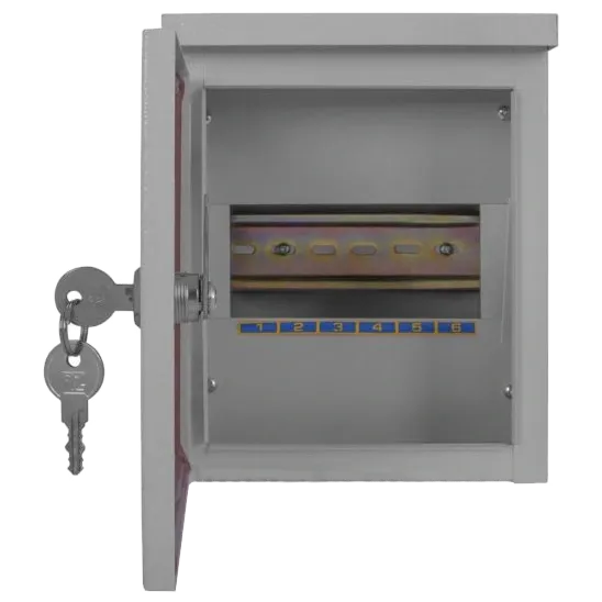 E.NEXT e.mbox.stand.n.06.z Шафа металева, під 6мод., герметична IP54, навісна, з замком